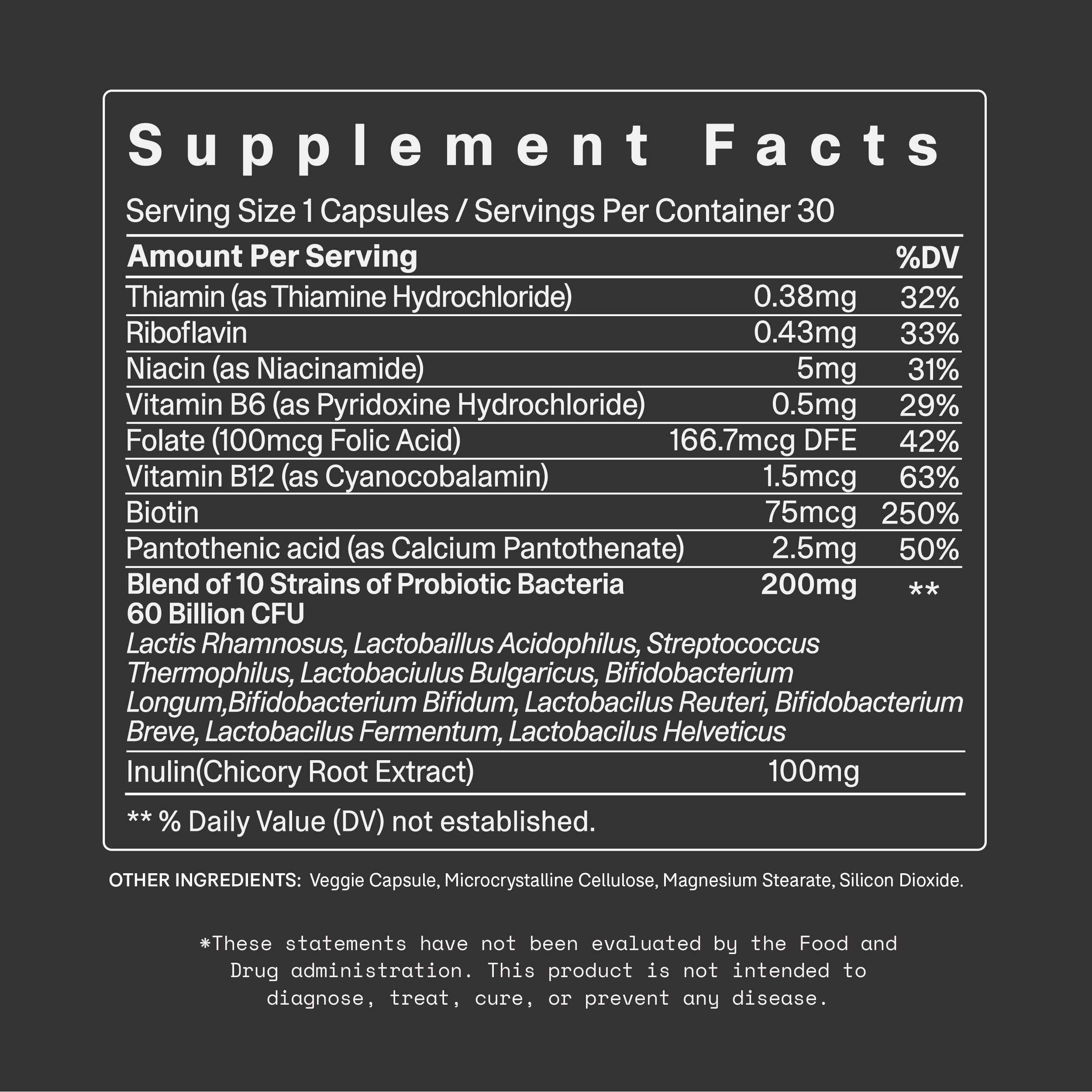 Daily Probiotic Supplement -60 Billion CFU,10 Advanced Strains lGut Health Complex with Bifidobacterium & Lactobacillus Acidophilus (for Women & Men)-Shelf-Stable Formula with Prebiotics to Support Digestive Health - Image 4